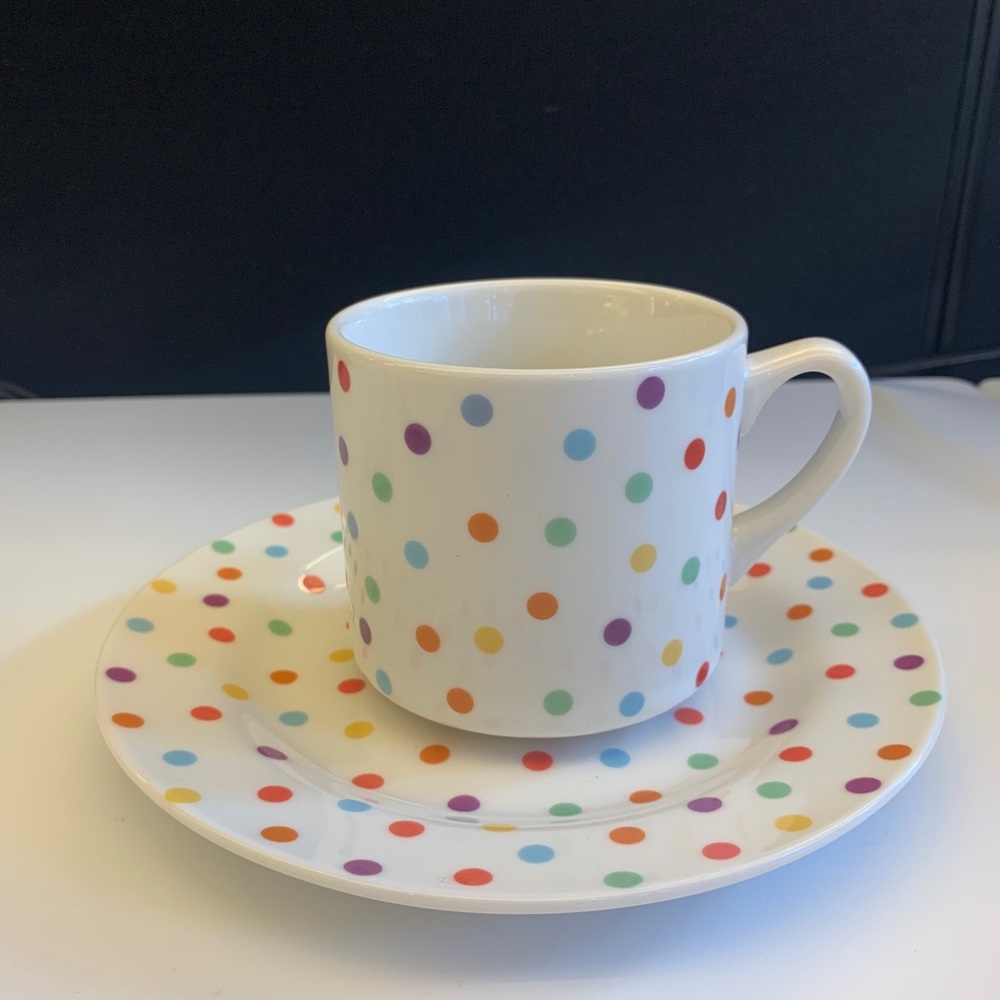Polka Dot Mug and Plate (set of 2)